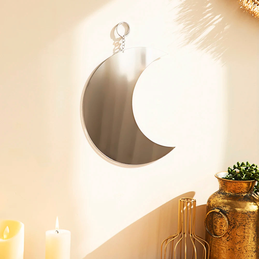 Miroir Lune Doré | Décoration Murale Aesthetic | Chambre Salon