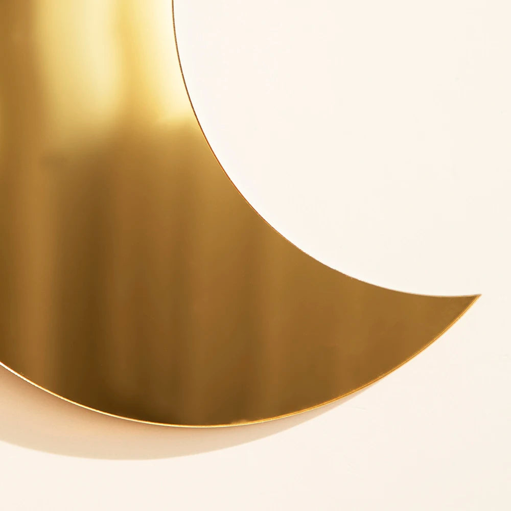 Miroir Lune Doré | Décoration Murale Aesthetic | Chambre Salon