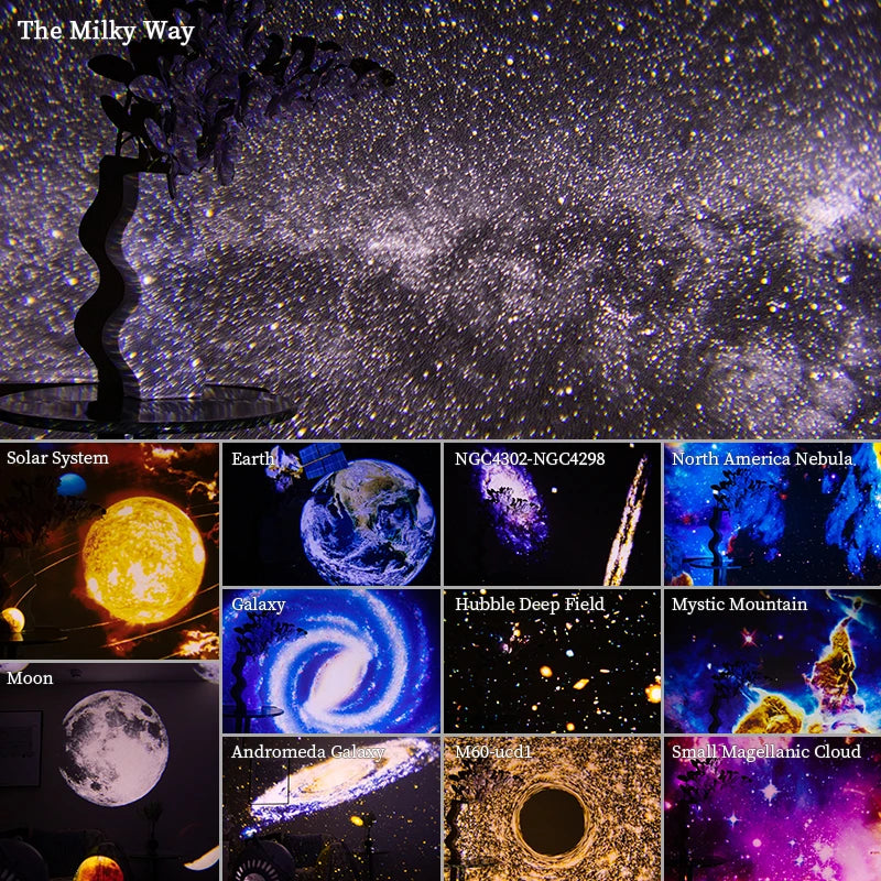 Projecteur Galaxie 360° | Veilleuse Étoiles Planétarium | Déco Chambre Enfant & Adulte