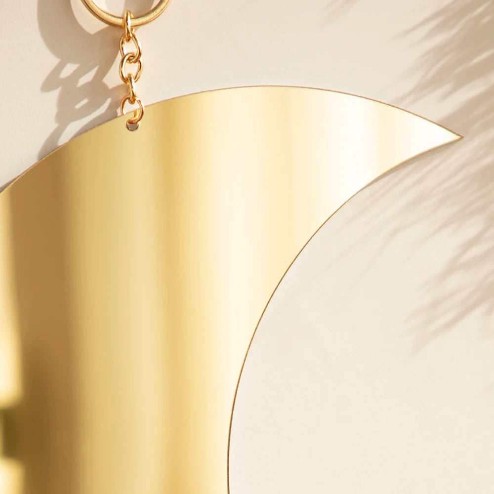 Miroir Lune Doré | Décoration Murale Aesthetic | Chambre Salon