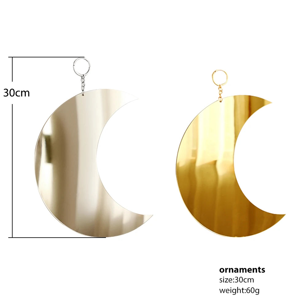Miroir Lune Doré | Décoration Murale Aesthetic | Chambre Salon