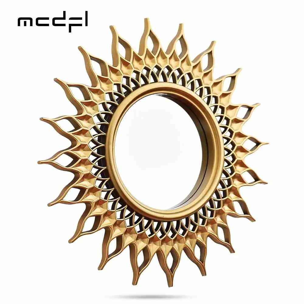 Miroir Soleil Doré | Décoration Murale Bohème | Miroir Sunburst Vintage | Velvet Maison