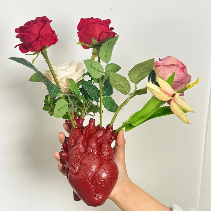 Vase Cœur Doré | Décoration Luxe | Idée Cadeau Femme